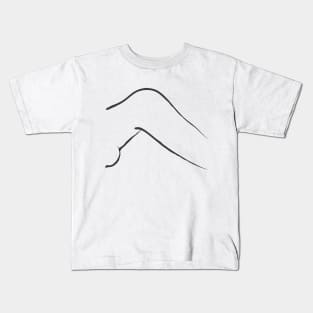 Abstract Woman Body Line Drawing Kids T-Shirt